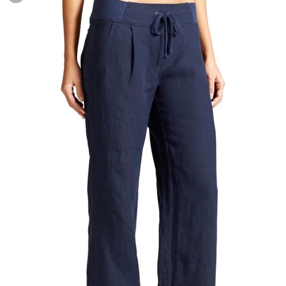 Athleta Linen Reverie Pants in Navy
